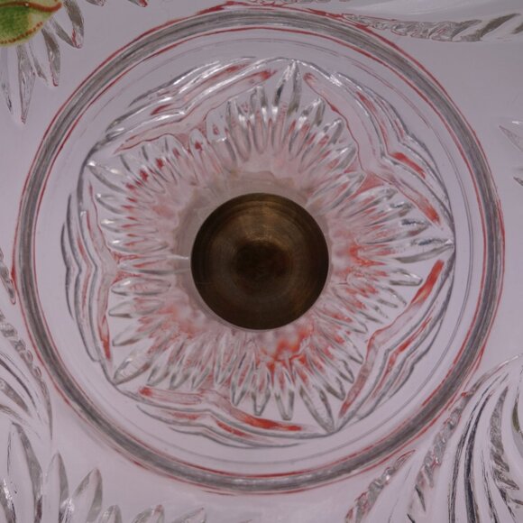 Vintage Pedestal Bowl with Flower Decoration - Picture 6 of 12